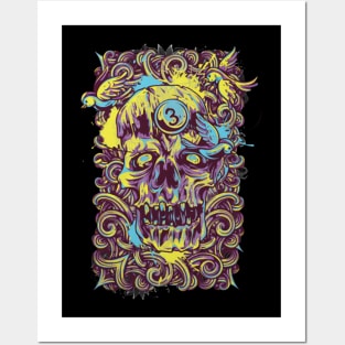 The Artistic Head of Skull Posters and Art